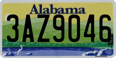 AL license plate 3AZ9046