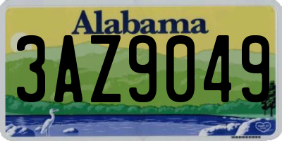 AL license plate 3AZ9049