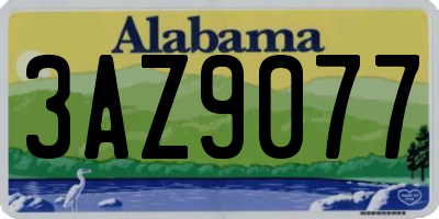 AL license plate 3AZ9077