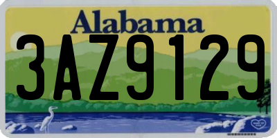 AL license plate 3AZ9129