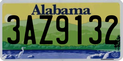 AL license plate 3AZ9132