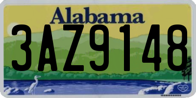AL license plate 3AZ9148