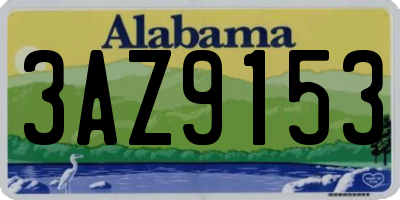 AL license plate 3AZ9153