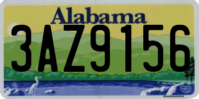 AL license plate 3AZ9156