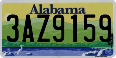 AL license plate 3AZ9159