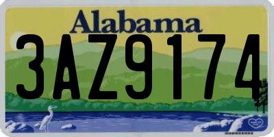 AL license plate 3AZ9174