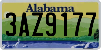 AL license plate 3AZ9177