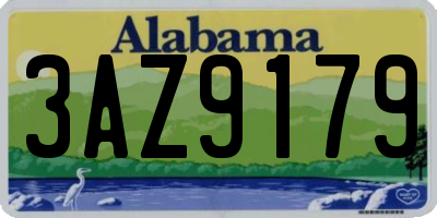 AL license plate 3AZ9179