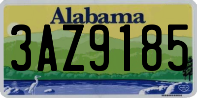 AL license plate 3AZ9185