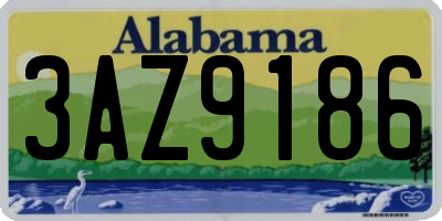 AL license plate 3AZ9186
