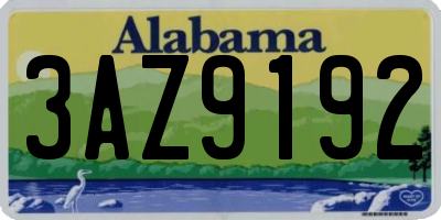 AL license plate 3AZ9192