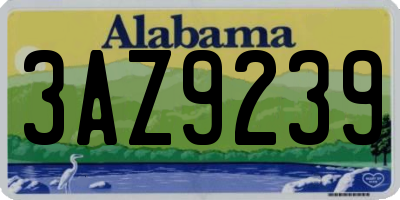 AL license plate 3AZ9239