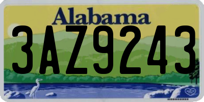 AL license plate 3AZ9243