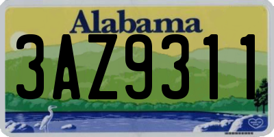 AL license plate 3AZ9311