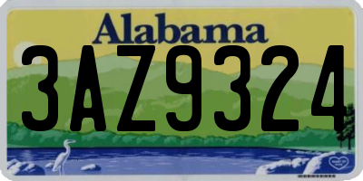 AL license plate 3AZ9324