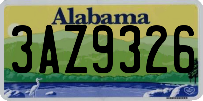 AL license plate 3AZ9326