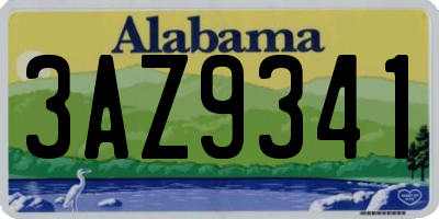 AL license plate 3AZ9341