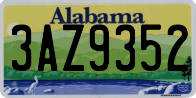 AL license plate 3AZ9352