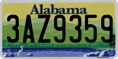 AL license plate 3AZ9359