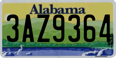 AL license plate 3AZ9364