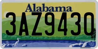 AL license plate 3AZ9430