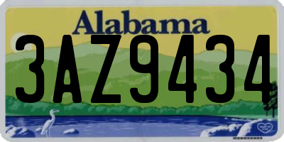 AL license plate 3AZ9434