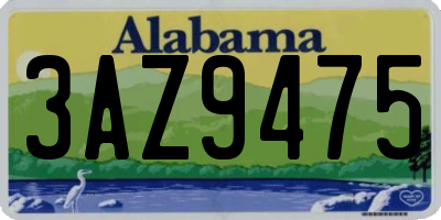 AL license plate 3AZ9475