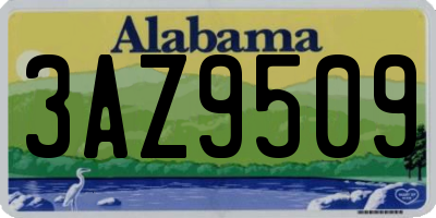AL license plate 3AZ9509