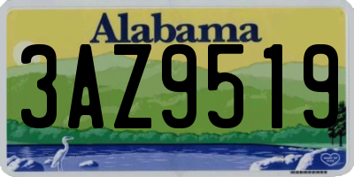 AL license plate 3AZ9519