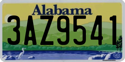 AL license plate 3AZ9541