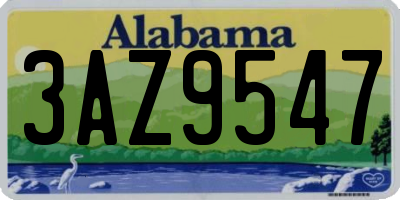 AL license plate 3AZ9547