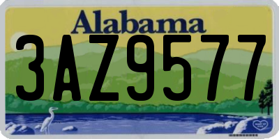 AL license plate 3AZ9577