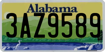AL license plate 3AZ9589