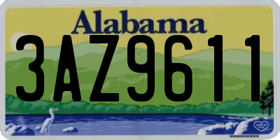 AL license plate 3AZ9611