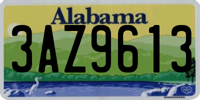 AL license plate 3AZ9613