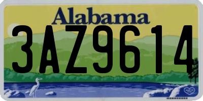 AL license plate 3AZ9614