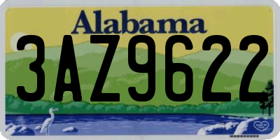 AL license plate 3AZ9622