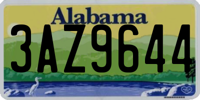 AL license plate 3AZ9644