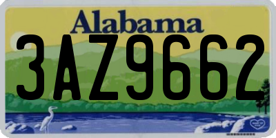 AL license plate 3AZ9662