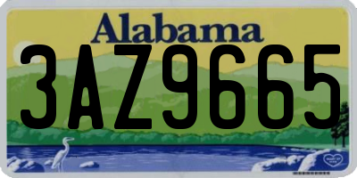 AL license plate 3AZ9665