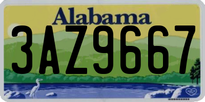 AL license plate 3AZ9667