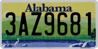 AL license plate 3AZ9681