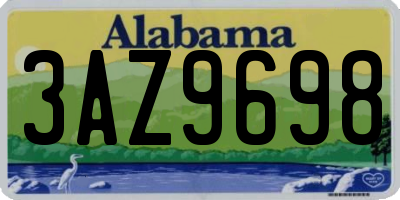 AL license plate 3AZ9698