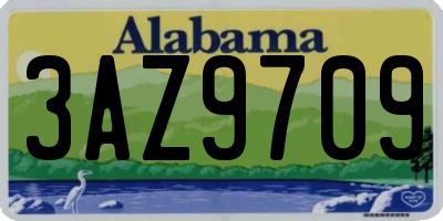 AL license plate 3AZ9709
