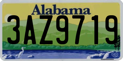 AL license plate 3AZ9719