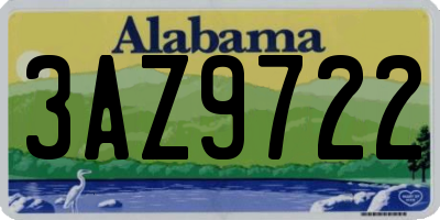 AL license plate 3AZ9722