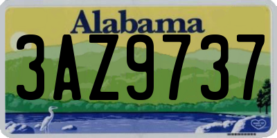 AL license plate 3AZ9737