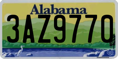 AL license plate 3AZ9770