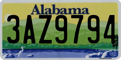 AL license plate 3AZ9794