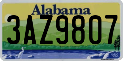 AL license plate 3AZ9807